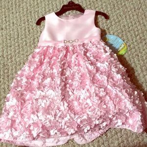 Toddler girls pink chiffon dress